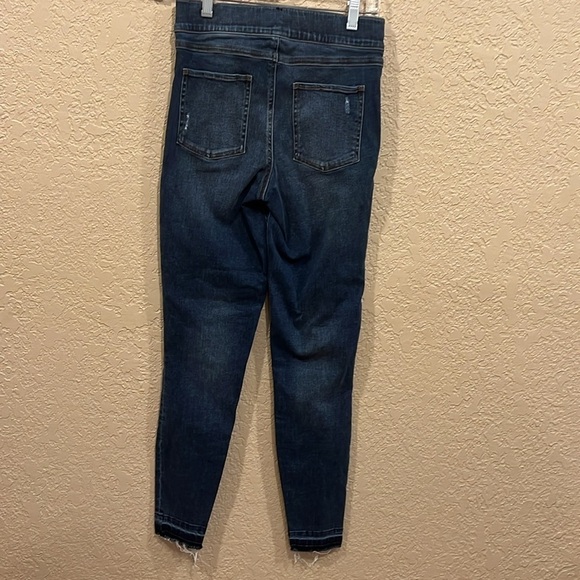 Spanx 20203 Distressed Denim High Rise Elastic Waist Jeggings size Small - Picture 7 of 8